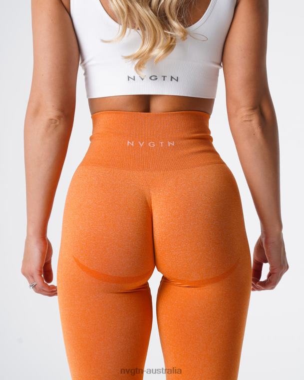 Women Curve Seamless Leggings 04060614 Burnt Orange Fitness NVGTN