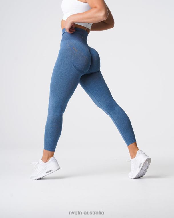 Women Curve Seamless Leggings 04060619 Slate Blue Fitness NVGTN