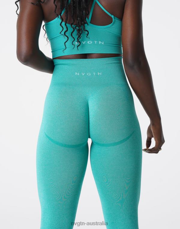 Women Curve Seamless Leggings 04060625 Turquoise Fitness NVGTN