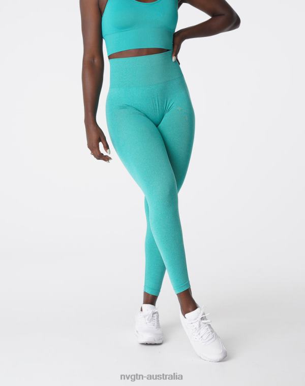 Women Curve Seamless Leggings 04060625 Turquoise Fitness NVGTN