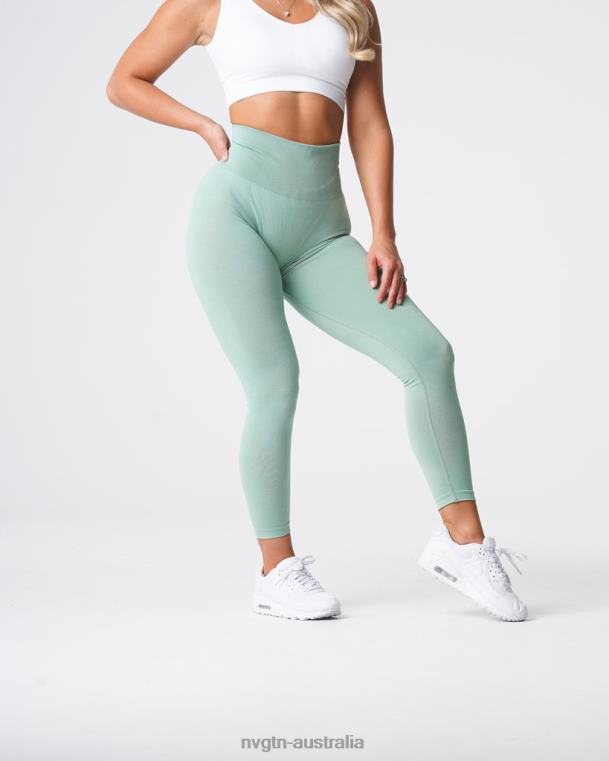Women Curve Seamless Leggings 04060631 Sage Green Fitness NVGTN