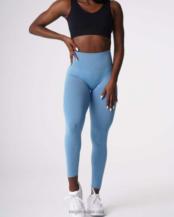 Women Curve Seamless Leggings 04060632 Sky Blue Fitness NVGTN
