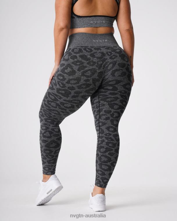 Women Leopard Seamless Leggings 04060676 Black Speckled Fitness NVGTN