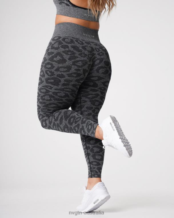 Women Leopard Seamless Leggings 04060676 Black Speckled Fitness NVGTN