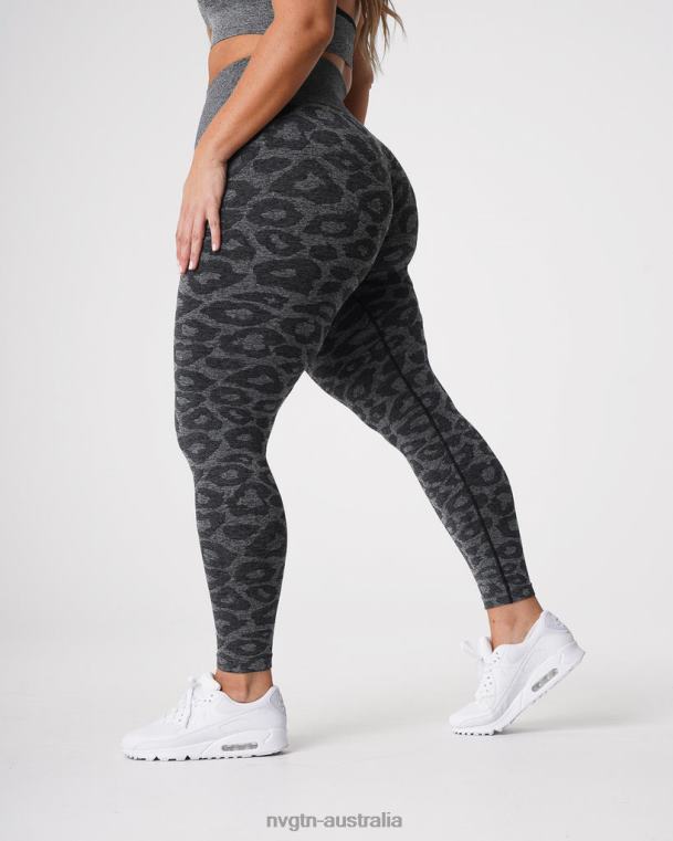 Women Leopard Seamless Leggings 04060676 Black Speckled Fitness NVGTN