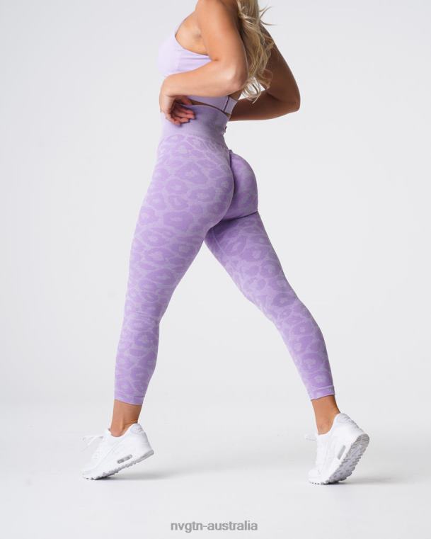 Women Leopard Seamless Leggings 04060688 Lilac Fitness NVGTN