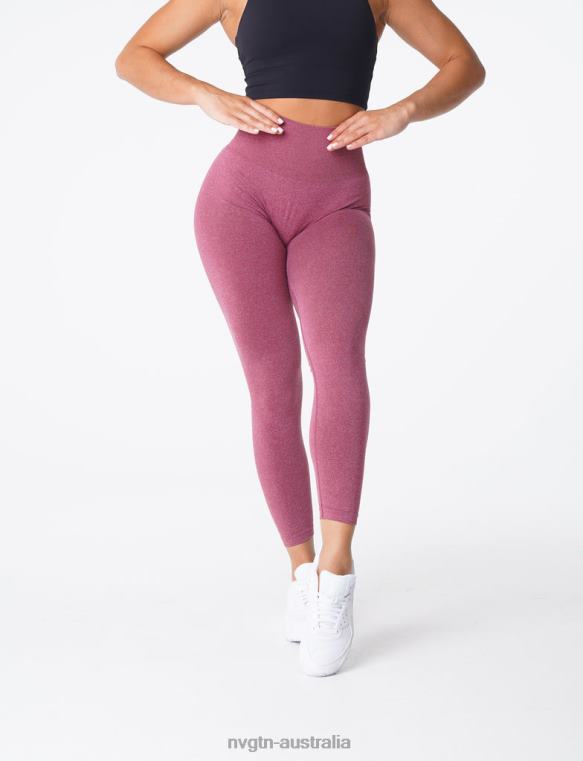 Women NV Seamless Leggings 04060580 Maroon Fitness NVGTN
