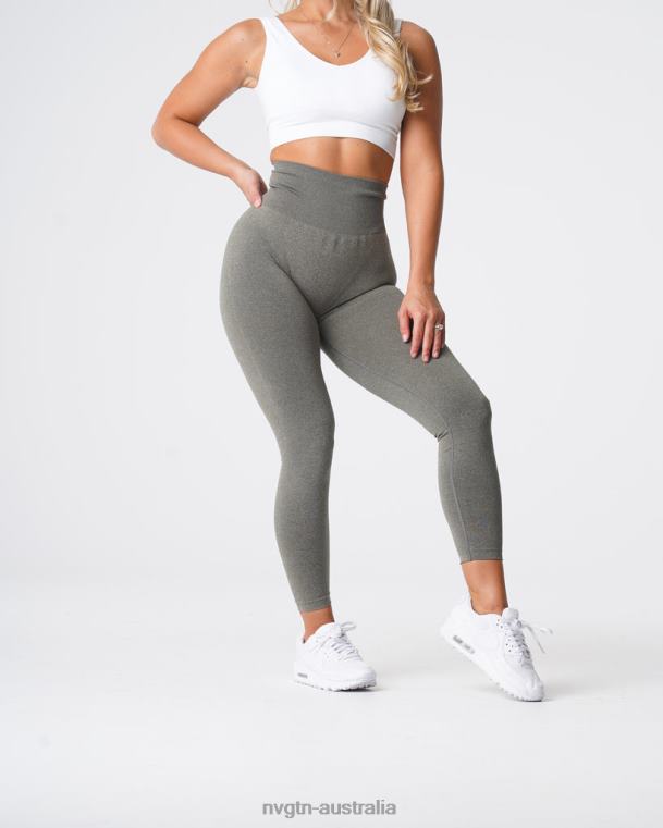 Women NV Seamless Leggings 04060588 Khaki Green Fitness NVGTN