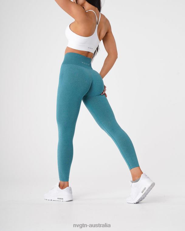 Women NV Seamless Leggings 04060596 Teal Fitness NVGTN