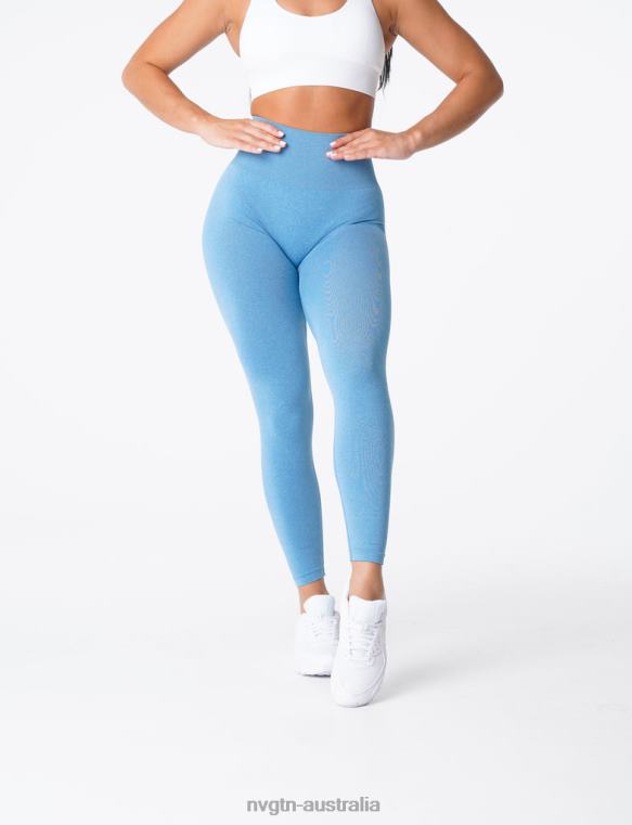 Women NV Seamless Leggings 04060606 Sky Blue Fitness NVGTN