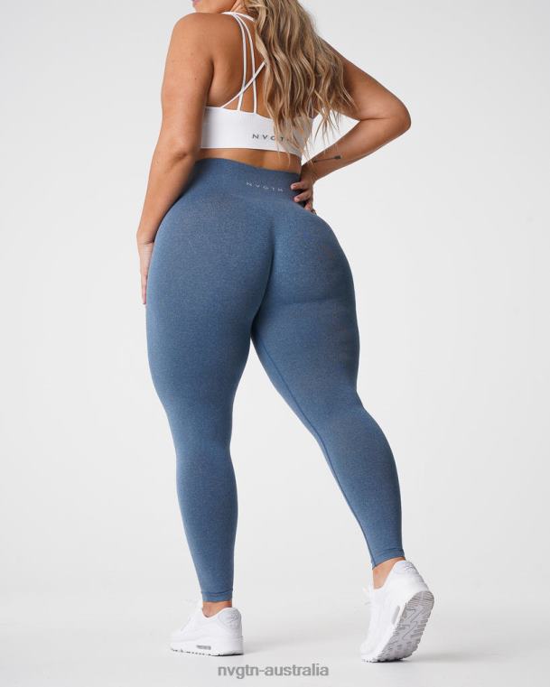 Women NV Seamless Leggings 04060608 Slate Blue Fitness NVGTN