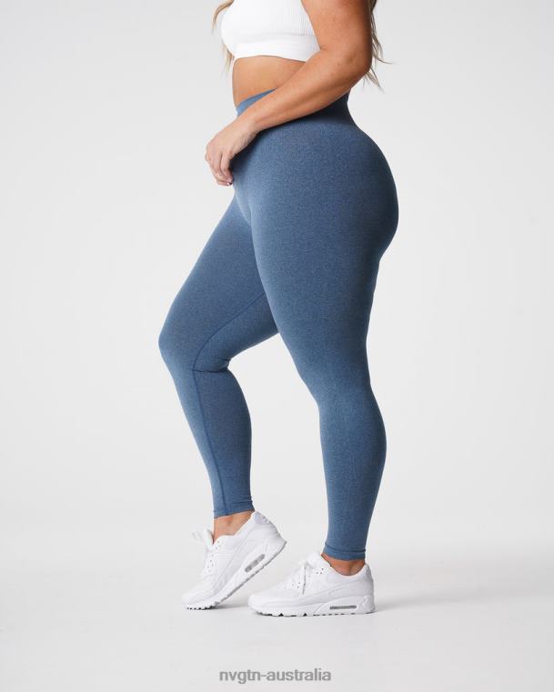 Women NV Seamless Leggings 04060608 Slate Blue Fitness NVGTN