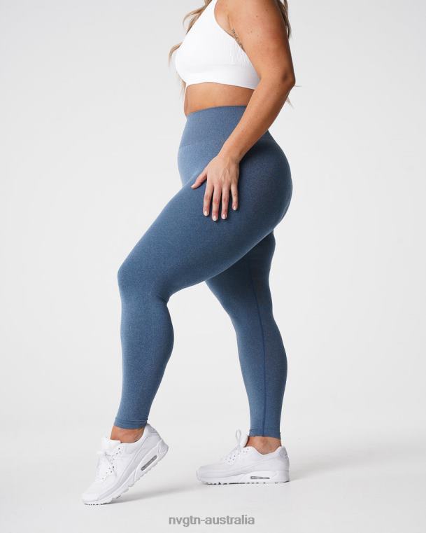 Women NV Seamless Leggings 04060608 Slate Blue Fitness NVGTN