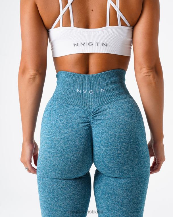 Women Scrunch Seamless Leggings 04060643 Teal Fitness NVGTN