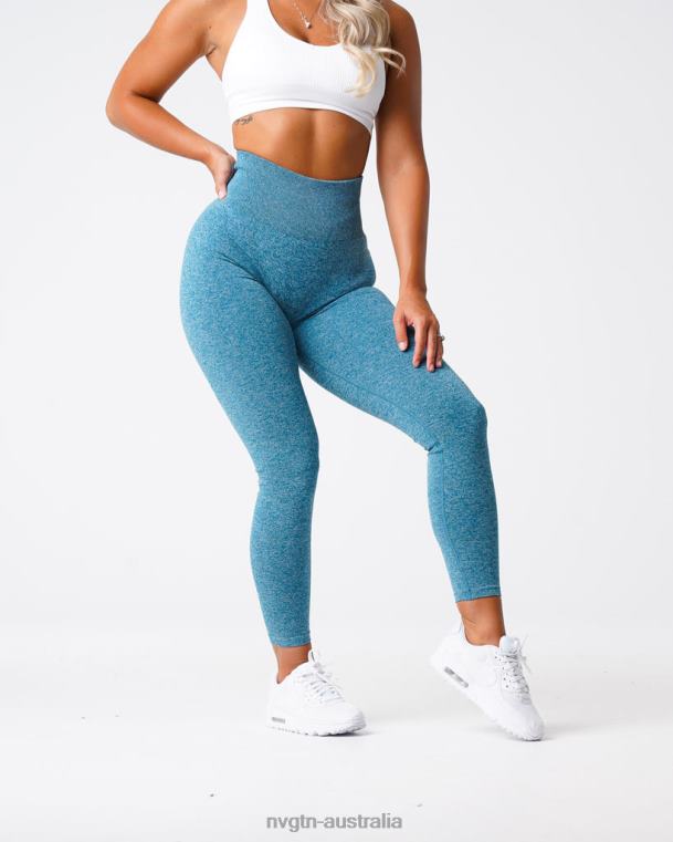 Women Scrunch Seamless Leggings 04060643 Teal Fitness NVGTN