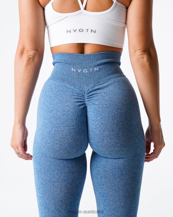 Women Scrunch Seamless Leggings 04060648 Sky Blue Fitness NVGTN