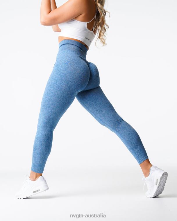 Women Scrunch Seamless Leggings 04060648 Sky Blue Fitness NVGTN