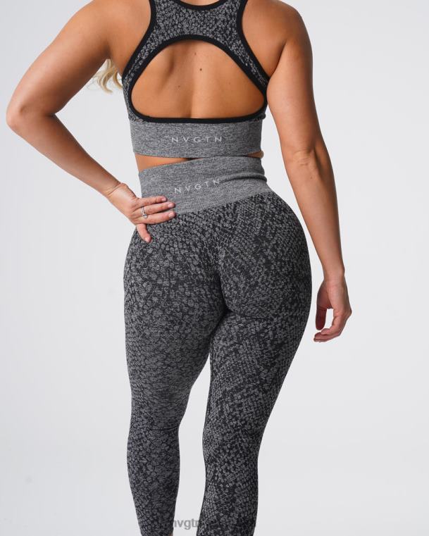 Women Snakeskin Seamless Leggings 04060678 Black Speckled Fitness NVGTN