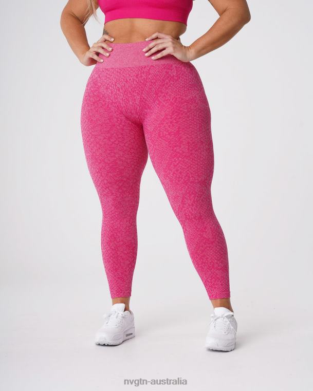 Women Snakeskin Seamless Leggings 04060693 Fuchsia Fitness NVGTN