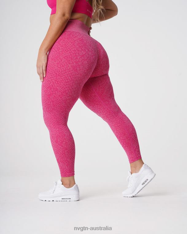 Women Snakeskin Seamless Leggings 04060693 Fuchsia Fitness NVGTN