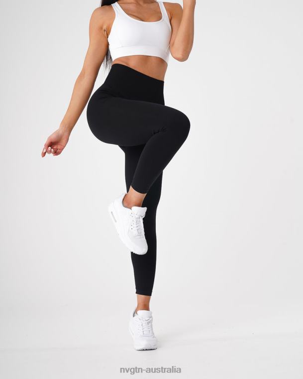 Women Solid Seamless Leggings 04060495 Black Fitness NVGTN