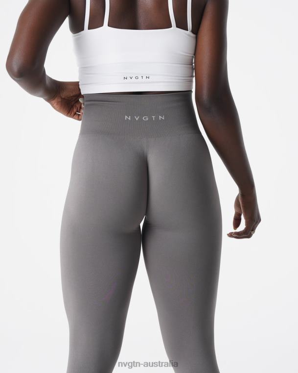 Women Solid Seamless Leggings 04060572 Charcoal Fitness NVGTN