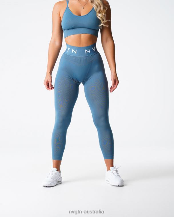 Women Sport Seamless Leggings 04060498 Stone Blue Fitness NVGTN