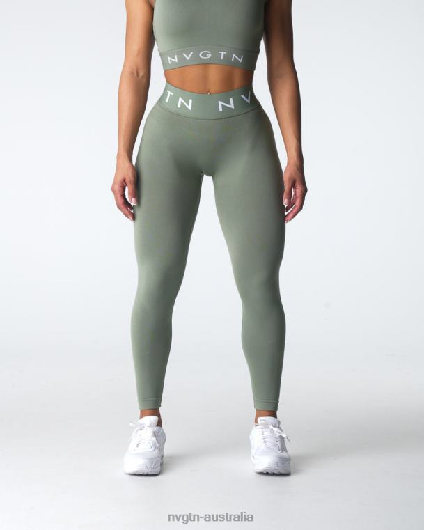 Women Sport Seamless Leggings 04060501 Sage Green Fitness NVGTN