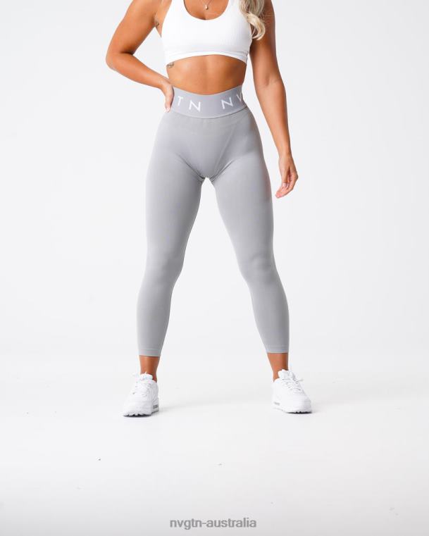 Women Sport Seamless Leggings 04060569 Light Grey Fitness NVGTN