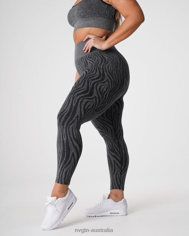Women Zebra Seamless Leggings 04060677 Black Speckled Fitness NVGTN