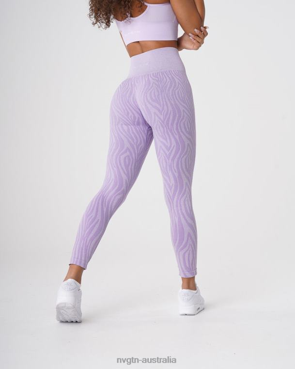 Women Zebra Seamless Leggings 04060690 Lilac Fitness NVGTN