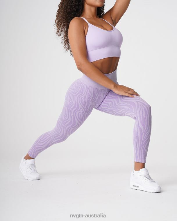 Women Zebra Seamless Leggings 04060690 Lilac Fitness NVGTN