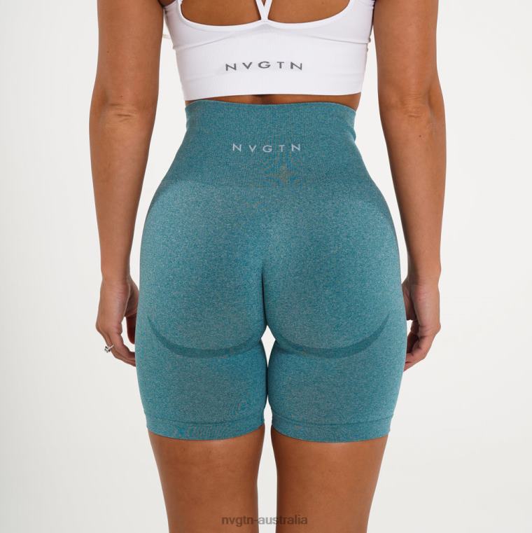 Women Biker Shorts 04060482 Teal Fitness NVGTN