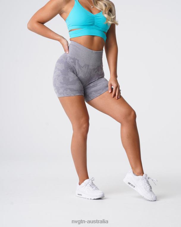 Women Camo Seamless Shorts 04060438 Grey Fitness NVGTN