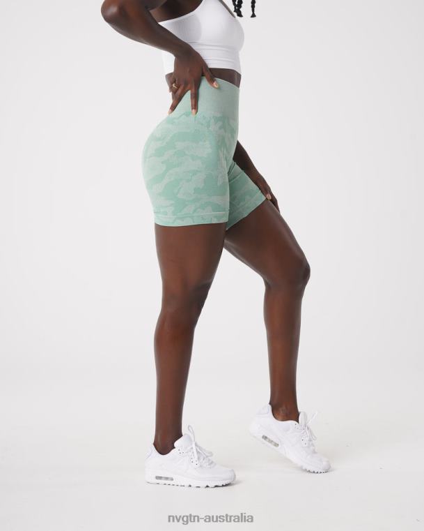 Women Camo Seamless Shorts 04060442 Sage Green Fitness NVGTN