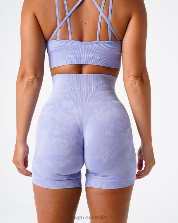 Women Camo Seamless Shorts 04060445 Periwinkle Fitness NVGTN