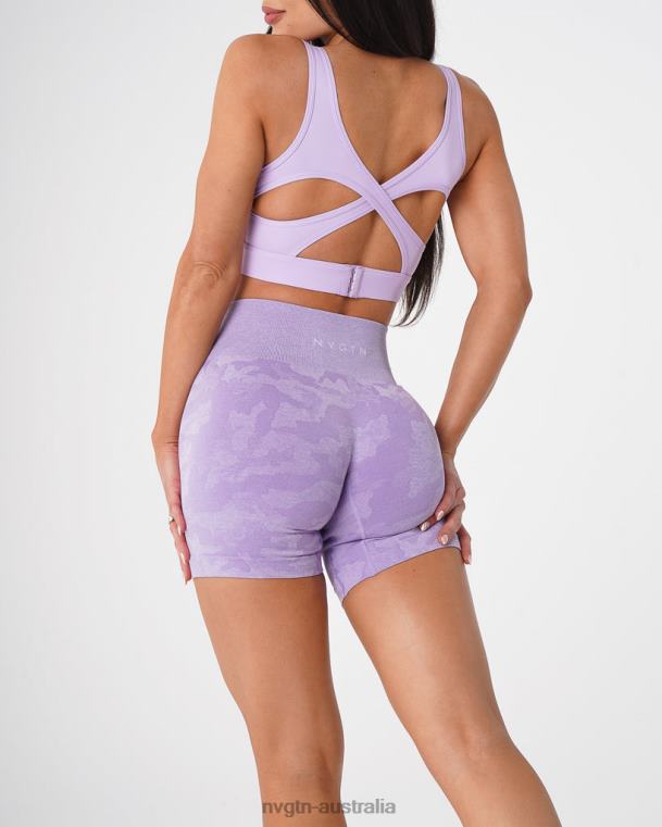 Women Camo Seamless Shorts 04060446 Lilac Fitness NVGTN