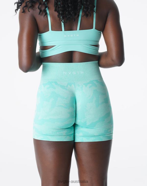 Women Camo Seamless Shorts 04060448 Mint Fitness NVGTN