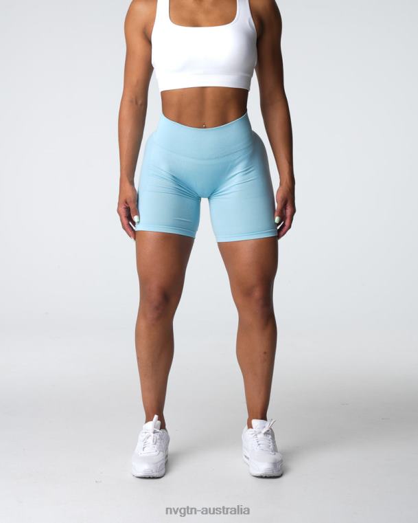 Women Contour Seamless Shorts 04060323 Pastel Blue Fitness NVGTN
