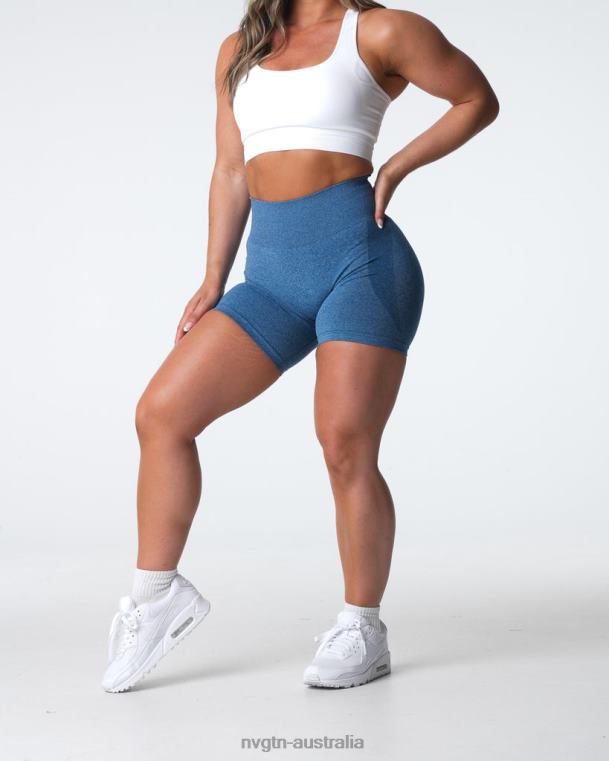Women Contour Seamless Shorts 04060328 Slate Blue Fitness NVGTN