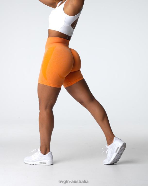 Women Contour Seamless Shorts 04060332 Sunset Orange Fitness NVGTN