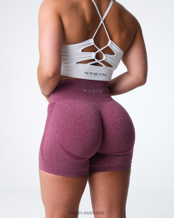 Women Contour Seamless Shorts 04060337 Maroon Fitness NVGTN