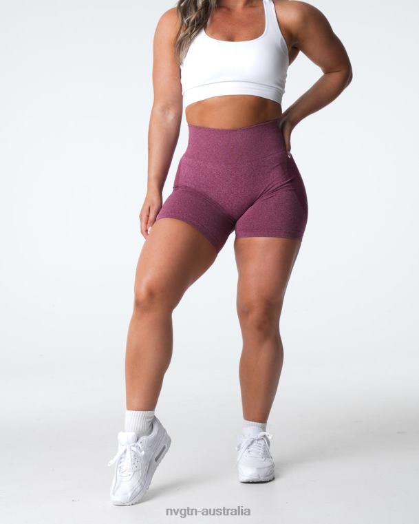 Women Contour Seamless Shorts 04060337 Maroon Fitness NVGTN
