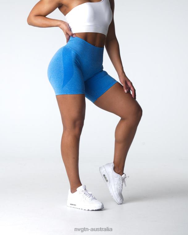 Women Contour Seamless Shorts 04060340 Ocean Blue Fitness NVGTN