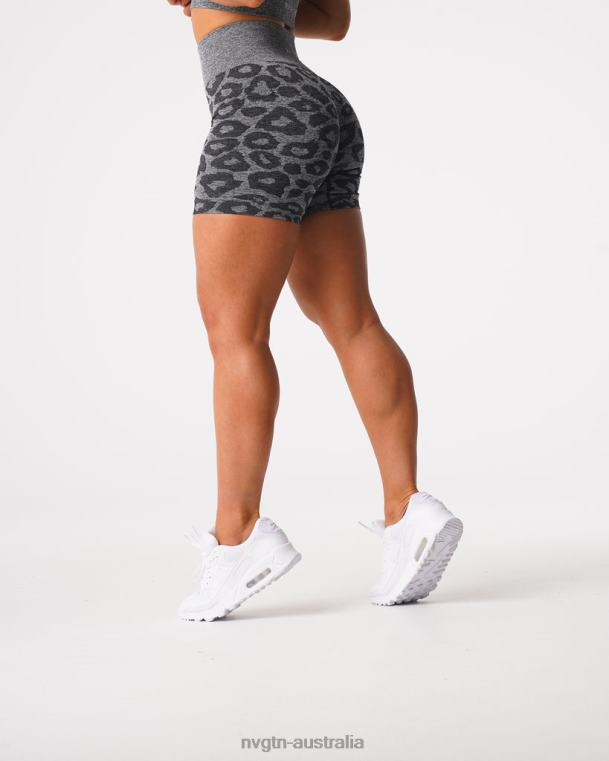 Women Leopard Seamless Shorts 04060467 Black Speckled Fitness NVGTN