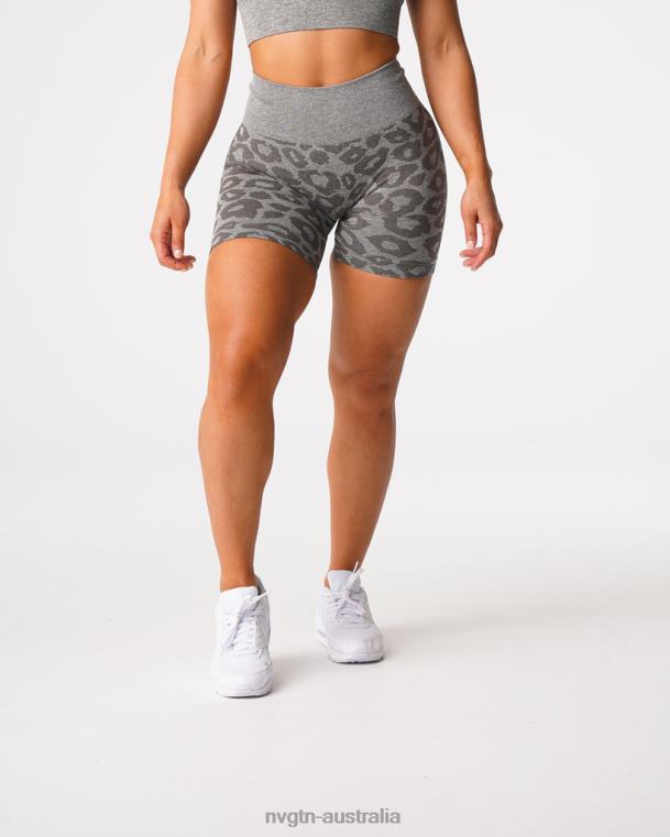 Women Leopard Seamless Shorts 04060468 Khaki Green Fitness NVGTN