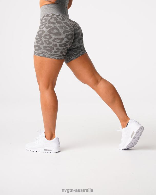 Women Leopard Seamless Shorts 04060468 Khaki Green Fitness NVGTN