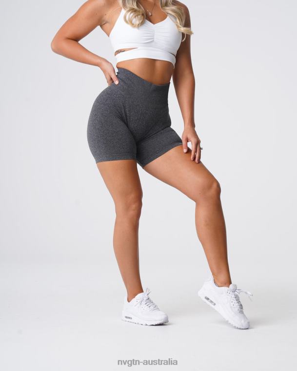 Women Pro Seamless Shorts 04060357 Black Speckled Fitness NVGTN