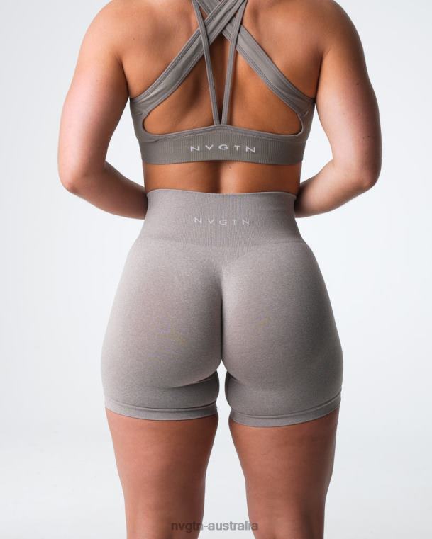 Women Pro Seamless Shorts 04060359 Taupe Fitness NVGTN