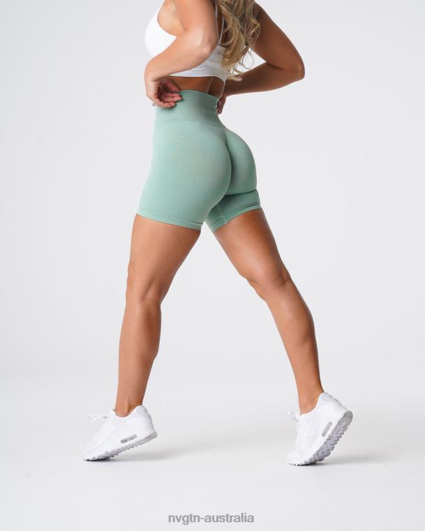 Women Pro Seamless Shorts 04060363 Sage Green Fitness NVGTN